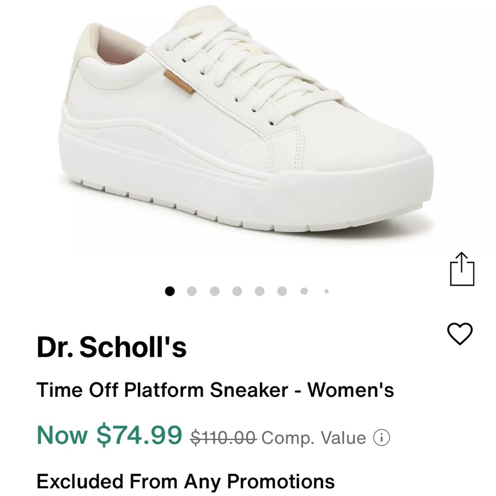 Dr. Scholl's Women's Cream Platform Sneakers
